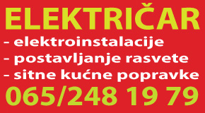 Električar  Ledine Bežanijska kosa Blokovi Jakovo Dobanovci postavljanje rasvete električarske usluge